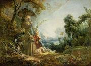 Francois Boucher Pastorale ou Jeune berger dans un paysage oil on canvas